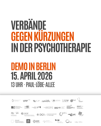 Sharepic "Verbände gegen Kürzungen in der Psychotherapie"