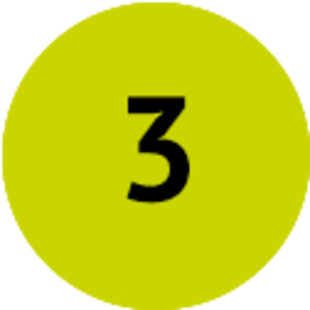 Ein Button, nummeriert mit "1"